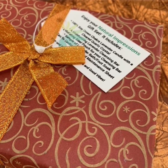 Handmade Lavender Spa Gift Package with Meditation Candle in Reusable Gift Box - Picture 7 of 7